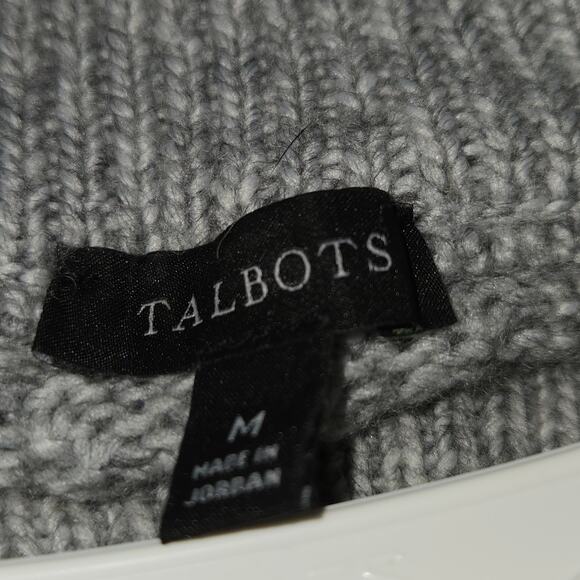 Talbots Honeycomb Gray Wool Blend Sweater. Size Medium. - Picture 8 of 8